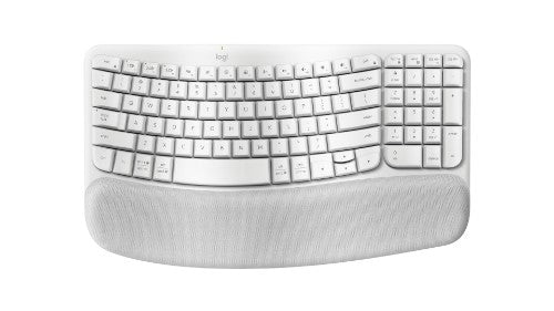 Logitech Wave Keys keyboard Universal RF Wireless + Bluetooth QWERTY English White