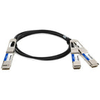 AddOn Networks DAC-Q56DD2Q282-5M-AO InfiniBand/fibre optic cable 98.4" (2.5 m) QSFP-DD 2x QSFP28 Black, Metallic