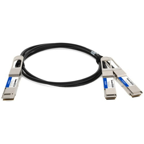 AddOn Networks DAC-Q56DD2Q282-5M-AO InfiniBand/fibre optic cable 98.4" (2.5 m) QSFP-DD 2x QSFP28 Black, Metallic