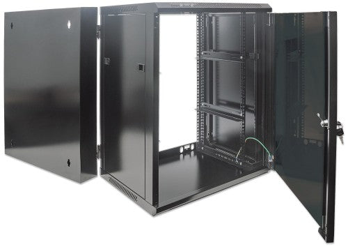 Intellinet 712019 rack cabinet 15U Wall mounted rack Black