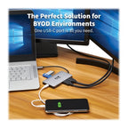 Tripp Lite USB-C Dock, Dual Display - 4K 60 Hz HDMI, USB 3.2 Gen 1, USB-A Hub, Memory Card, 100W PD Charging, Gray