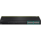 Trendnet TPE-TG160G network switch Unmanaged L2 Gigabit Ethernet (10/100/1000) Power over Ethernet (PoE) 1U Black
