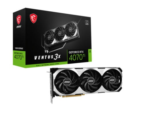 MSI VENTUS GEFORCE RTX 4070 Ti 3X 12G graphics card NVIDIA 12 GB GDDR6X