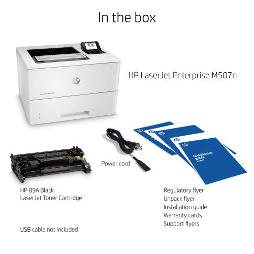 HP LaserJet Enterprise M507n Black and white Printer, Ethernet Only