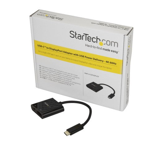StarTech.com CDP2DPUCP USB graphics adapter 3840 x 2160 pixels Black