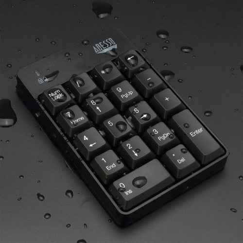 Adesso WKB-6010UB numeric keypad Universal RF Wireless Black