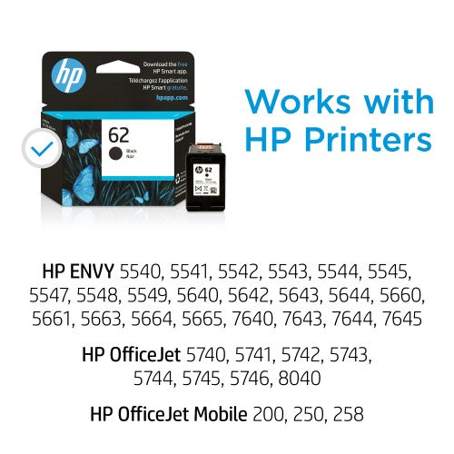 HP 62 Black Original Ink Cartridge