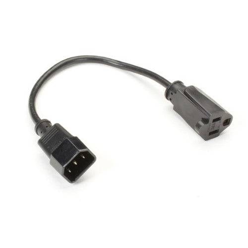 Black Box EPXR15 power cable 11.8" (0.3 m) NEMA 5-15R C14 coupler