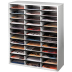 Fellowes 25061 literature rack 36 shelves Gray, White