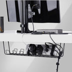 StarTech.com S1MB-DESK-CABLE-TRAY cable organizer Cable basket Black 1 pc(s)