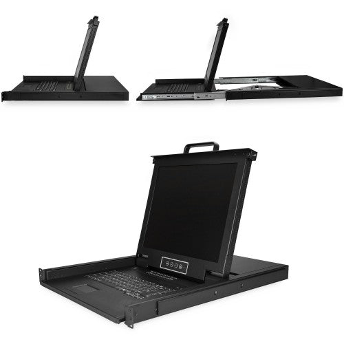 StarTech.com RKCONS1716K rack console 17" 1280 x 1024 pixels Steel Black 1U