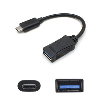 AddOn Networks USB 3.1 (C) - USB 3.0 (A), 0.17m USB cable USB 3.2 Gen 1 (3.1 Gen 1) 6.69" (0.17 m) USB C USB A Black