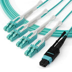 StarTech.com MPO8LCPL1M InfiniBand/fibre optic cable 39.4" (1 m) MPO/MTP 8x LC Aqua color