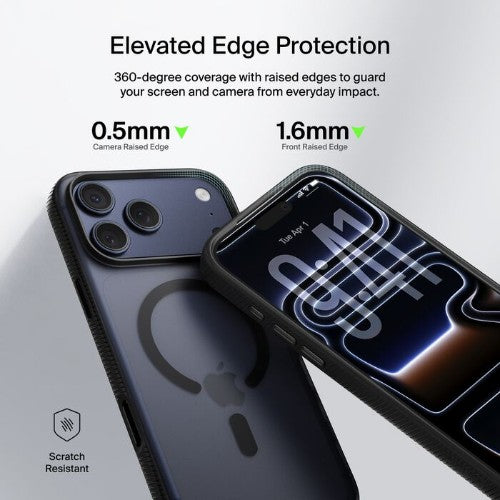 Belkin SheerForce Grip mobile phone case 6.9" Cover Black, Translucent