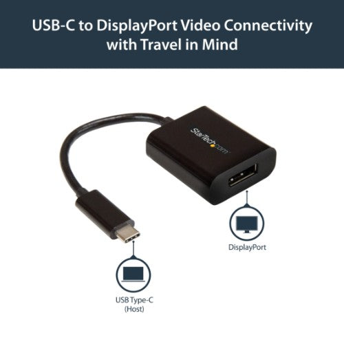 StarTech.com CDP2DP USB graphics adapter 3840 x 2160 pixels Black