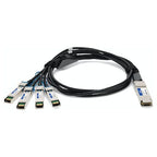AddOn Networks QSFP-4SFP25G-CU15MAO InfiniBand/fibre optic cable 59.1" (1.5 m) QSFP28 4xSFP28 Black, Silver