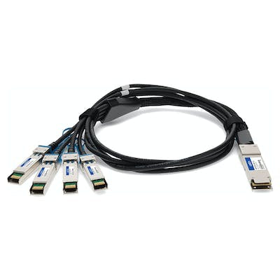 AddOn Networks QSFP-4SFP25G-CU15MAO InfiniBand/fibre optic cable 59.1" (1.5 m) QSFP28 4xSFP28 Black, Silver