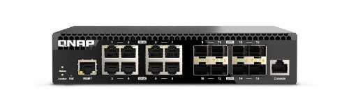 QNAP QSW-M3216R-8S8T-US network switch Managed L2/L3 10G Ethernet (100/1000/10000) 1U Black