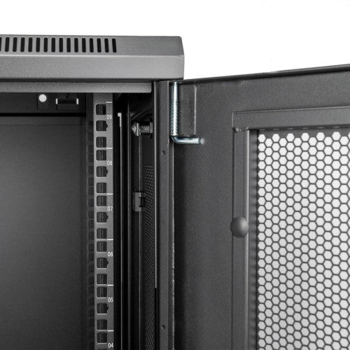 Rocstor Y10E005-B1 rack cabinet 9U Wall mounted rack Black