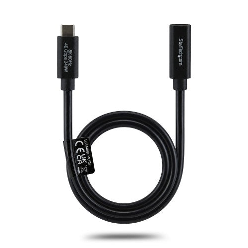 StarTech.com USB440GCMCF2F USB cable USB4 Gen 3x2 23.6" (0.6 m) USB C 40 Gbit/s 240 W Black