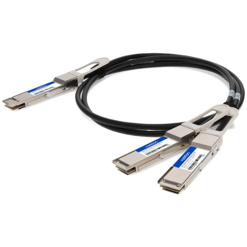 AddOn Networks QDD2QS28400CU2-5M-AO InfiniBand/fibre optic cable 98.4" (2.5 m) QSFP-DD 2x QSFP28 Black