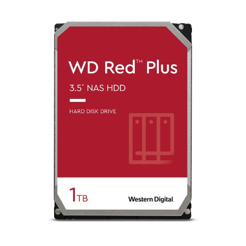 Western Digital Red Plus internal hard drive 1 TB 5400 RPM 64 MB 3.5" Serial ATA III