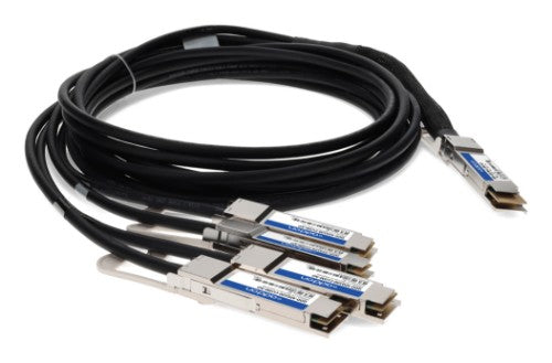 AddOn Networks QDD-4ZQ100-CU3M-AO InfiniBand/fibre optic cable 118.1" (3 m) QSFP-DD 4x QSFP56 DAC Black, Stainless steel