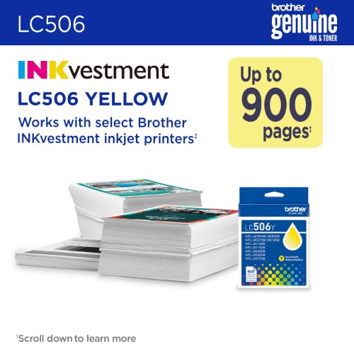 Brother LC506YS ink cartridge 1 pc(s) Original Standard Yield Yellow