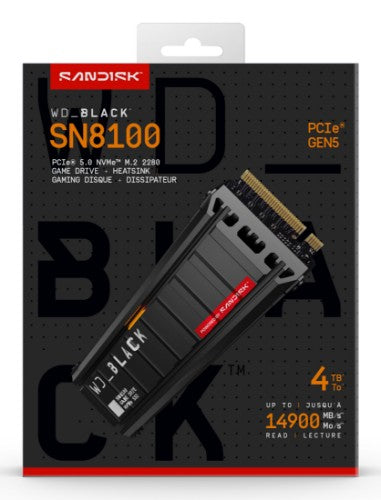 Western Digital Black WD_BLACK SN8100 NVMe 4 TB M.2 PCI Express 5.0 TLC 3D NAND