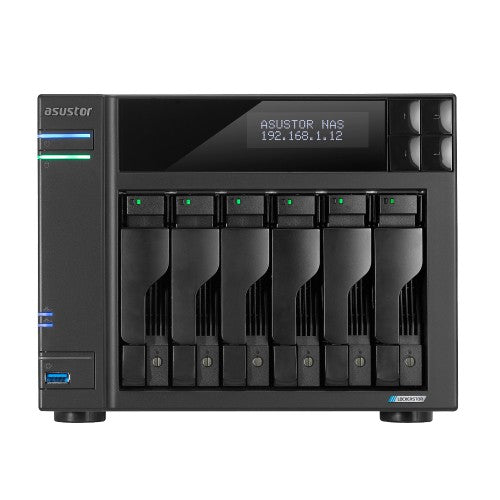 Asustor LOCKERSTOR 6 Gen2 NAS Desktop Intel® Celeron® N5105 8 GB DDR4 HDD ADM Black