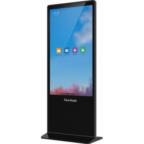 Viewsonic EP5542T signage display Totem design 55" LED 450 cd/m² 4K Ultra HD Black Touchscreen Android 8.0