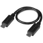 StarTech.com UUUSBOTG8IN USB cable 7.99" (0.203 m) Micro-USB B Black