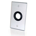 C2G Single Gang 1in Grommet Wall Plate Aluminum