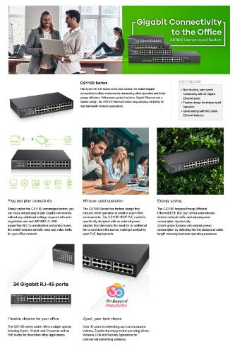 Zyxel GS1100-24 network switch Unmanaged