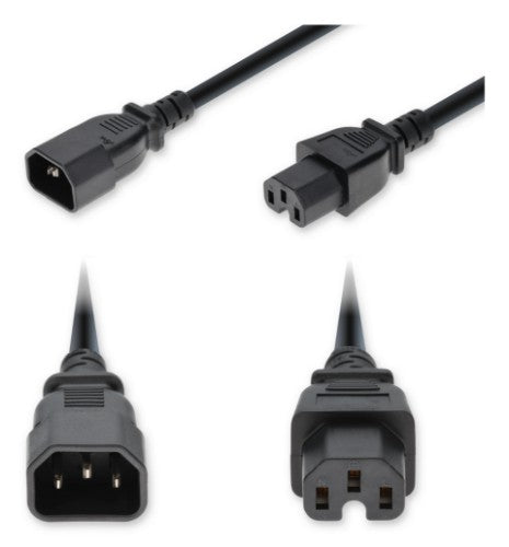 AddOn Networks ADD-C142C15C14G3FBK power cable Black 35.4" (0.9 m) IEC C14 IEC C15