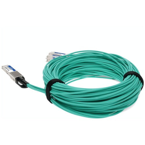 AddOn Networks Q400G-4Q56G-AOC5M-AO InfiniBand/fibre optic cable 196.9" (5 m) QSFP-DD 4x QSFP56 Turquoise