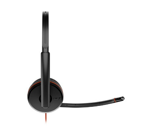 HP Poly Blackwire 3225 Stereo Headset +USB-C/A Adapter TAA