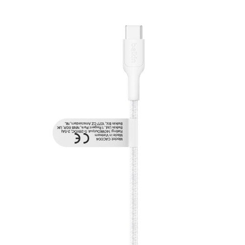 Belkin CAC004FQ1.5MWH USB cable USB 2.0 59.1" (1.5 m) USB C 2 x USB C 0.48 Gbit/s 140 W White