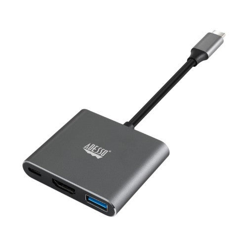 Adesso AUH-4010 notebook dock/port replicator USB 3.2 Gen 1 (3.1 Gen 1) Type-C Gray