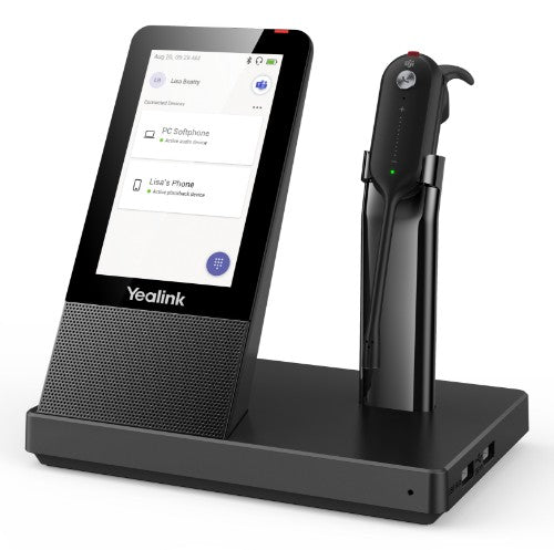 Yealink WH67 Teams Headset Wireless Ear-hook, Head-band, Neck-band Office/Call center Bluetooth Charging stand Black