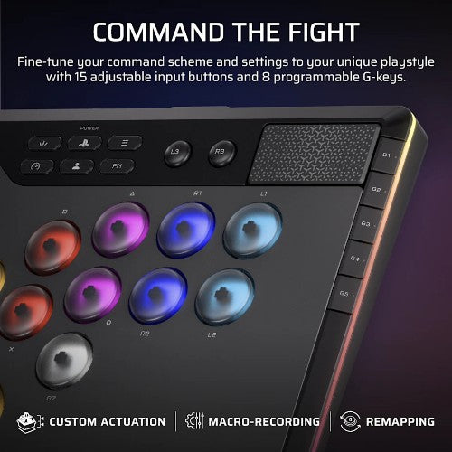 Corsair Novablade Pro Black Bluetooth/USB Fightstick Analogue / Digital PC, PlayStation 4, PlayStation 5