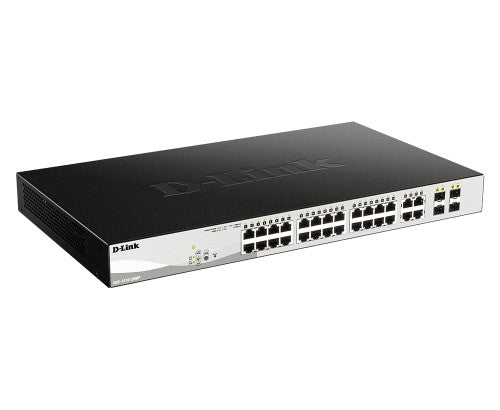 D-Link DGS-1210-28P network switch Managed L2 Gigabit Ethernet (10/100/1000) Power over Ethernet (PoE) 1U Black