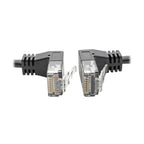 Tripp Lite Right-Angle Cat6 UTP Patch Cable (RJ45) - M/M, Gigabit, Snagless, Molded, Slim, Black, 0.31 m