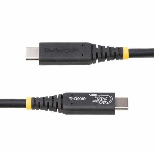 StarTech.com 50C-40G-USB4-CABLE USB cable USB4 Gen 3x2 19.7" (0.5 m) USB C 40 Gbit/s 240 W Black