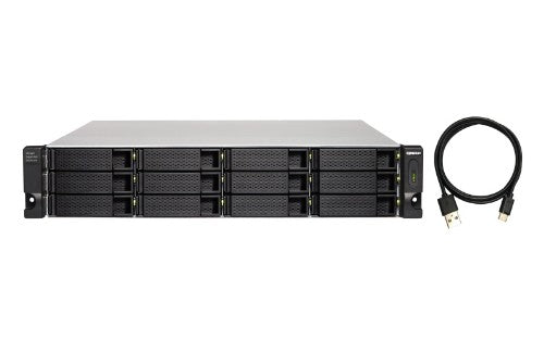 QNAP TL-R1200C-RP HDD/SSD enclosure Black, Gray 2.5/3.5"