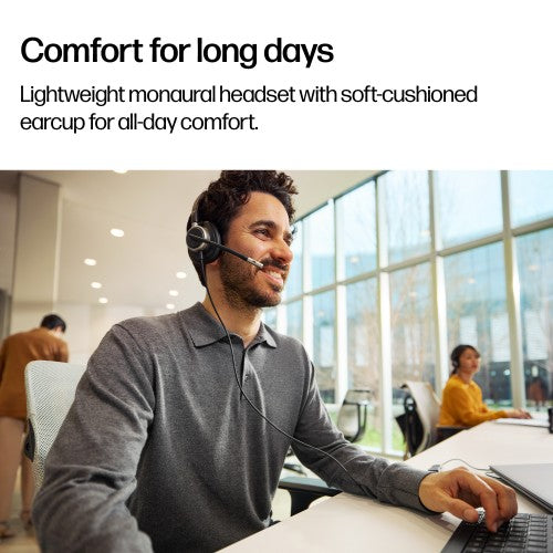 HP Poly Mission 615 Monaural USB Wired Headset (Bulk)