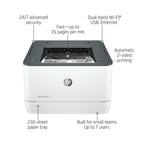 HP LaserJet Pro 3001dw Wireless Black and white Printer, Duplex