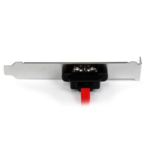 StarTech.com ESATAPLT18IN SATA cable 18" (0.457 m) SATA 7-pin eSATA Black, Red, Silver