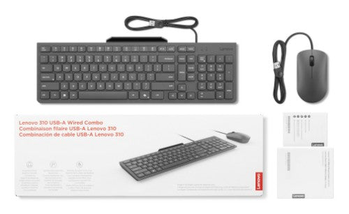 Lenovo GX31R09775 keyboard Mouse included Home/Office USB US English Gray