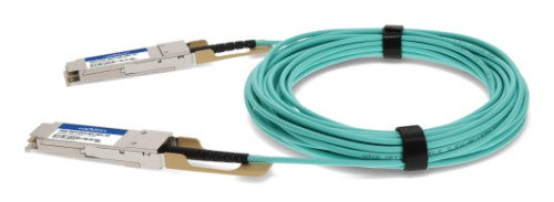 AddOn Networks 100G-QSFP-QSFP-AOC-0601-AO InfiniBand/fibre optic cable 236.2" (6 m) QSFP28 Aqua color, Stainless steel